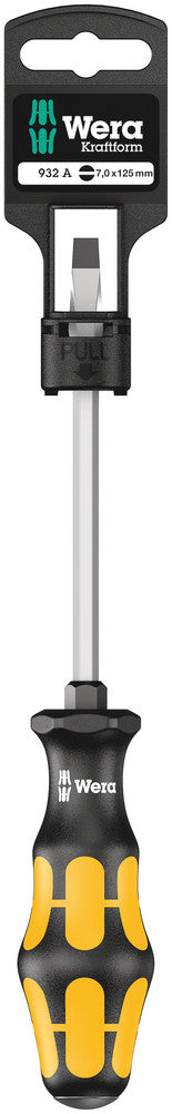WERA 05100086001 932 A 1.2 X 7.0 X 125 MM HANG-TAG S/DRIVER FOR SLOTTED SCREWS