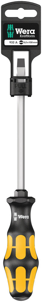 WERA 05100087001 932 A 1.6 X 9.0 X 150 MM HANG-TAG S/DRIVER FOR SLOTTED SCREWS