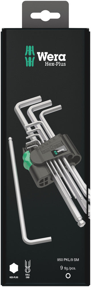 WERA 05073391001 950 PKL/9 SB LONG ARM HEX KEY SET