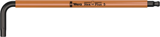 WERA 05022202001 950 SPKL HEX-PLUS HF SW 5,0 LEUCHTORANGE L-KEY WITH HOLDING FUNCTION * MUST BE ORDERED IN BOX QTY OF 10