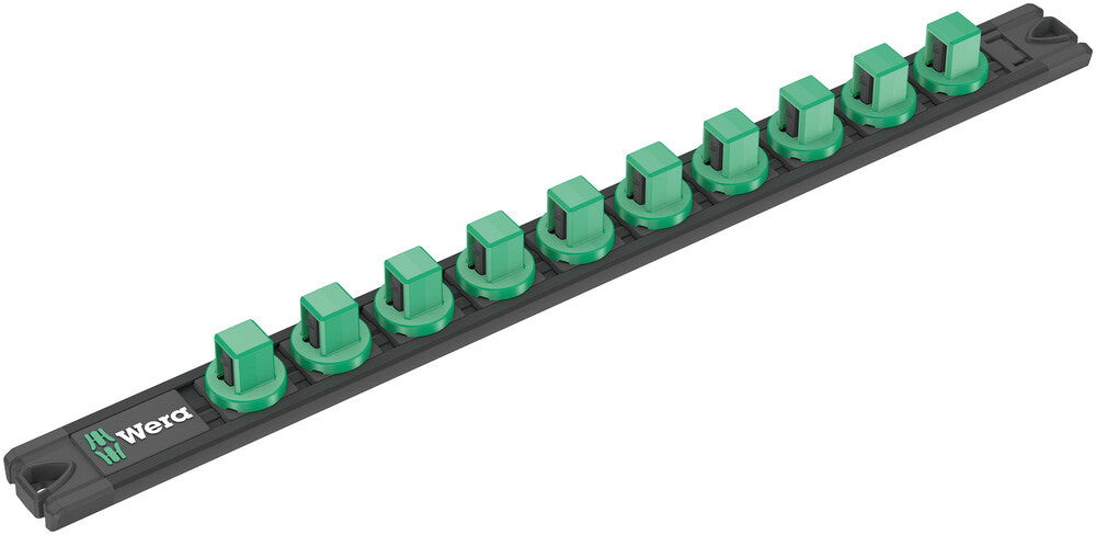 WERA 05136422001 9602 MAGNETIC SOCKET RAIL, 1/2", EMPTY, 30 X 370 MM