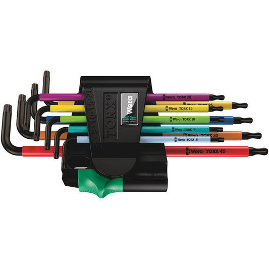 WERA 05024335001 967 SPKL/9 TX BO MULTICOLOUR L-KEY SET FOR TAMPER-PROOF TORX SCREWS * MUST BE ORDERED IN BOX QTY OF 10 (05073599001 FOR INDIVIDUAL QUANTITIES)