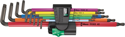 WERA 05024480001 967/9 TX XL MULTICOLOUR 1 L-KEY SET FOR TAMPER-PROOF