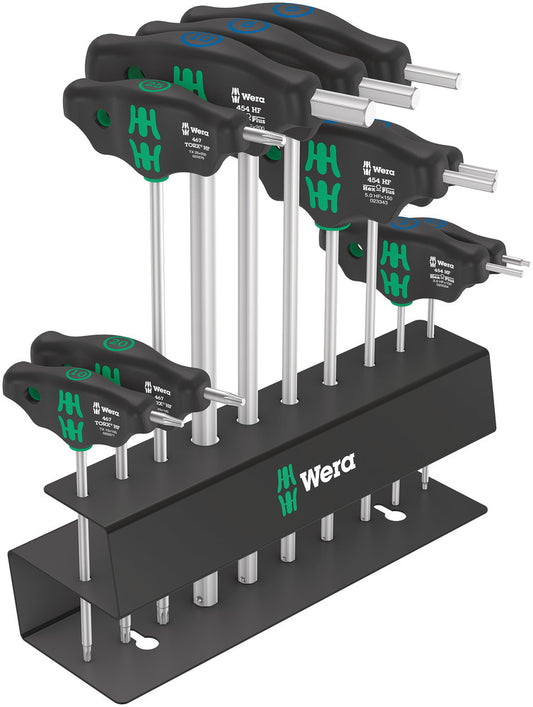 WERA 05004174001 BICYCLE SET 6 SCREWDRIVER SET T-HANDLE, HOLDING FUNCTION, RACK