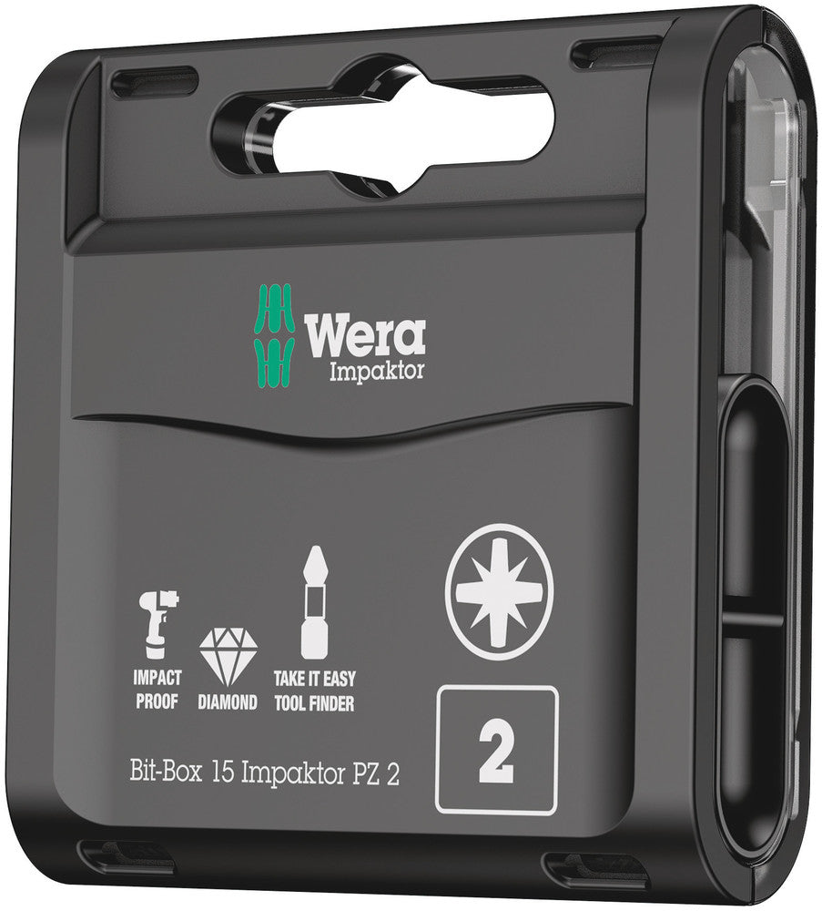 WERA 05057763001 BIT-BOX 15 IMPAKTOR PZ-855/1 IMP DC 15 X PZ 2X25;