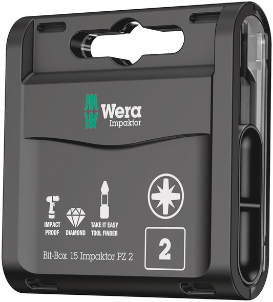 WERA 05057763001 BIT-BOX 15 IMPAKTOR PZ-855/1 IMP DC 15 X PZ 2X25;