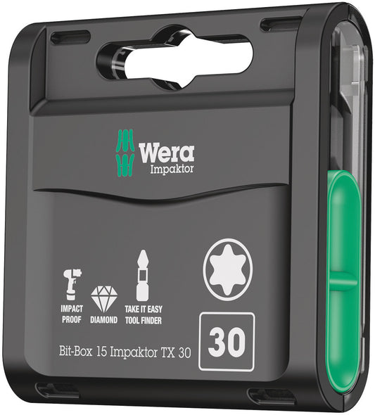 WERA 05057776001 BIT-BOX 15 IMPAKTOR TX-867/1 IMP DC 15 X TX 30X25;