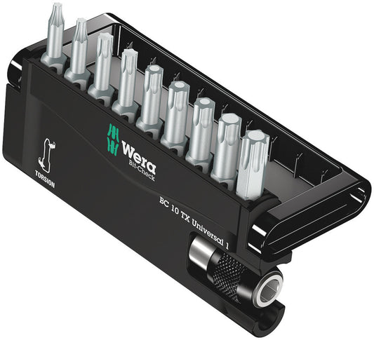 WERA 05056164001 BIT-CHECK 10 TX UNIVERSAL 1 BITS ASSORTMENT