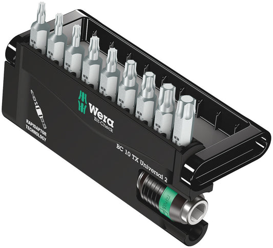 WERA 05057115001 BIT-CHECK 10 TX UNIVERSAL 2 BITS ASSORTMENT