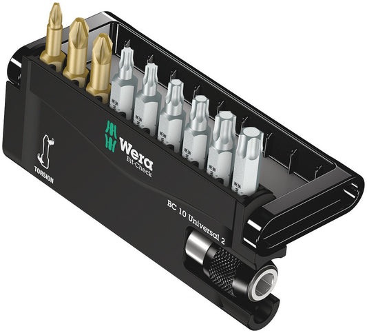 WERA 05134200001 BIT-CHECK 10 UNIVERSAL 2 BITS ASSORTMENT