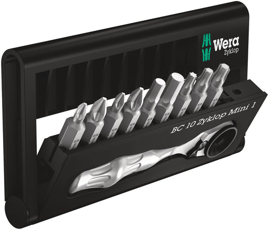 WERA 05073645001 KRAFTFORM KOMPAKT ZYKLOP MINI 1 BITS ASSORTMENT WITH RATCHET