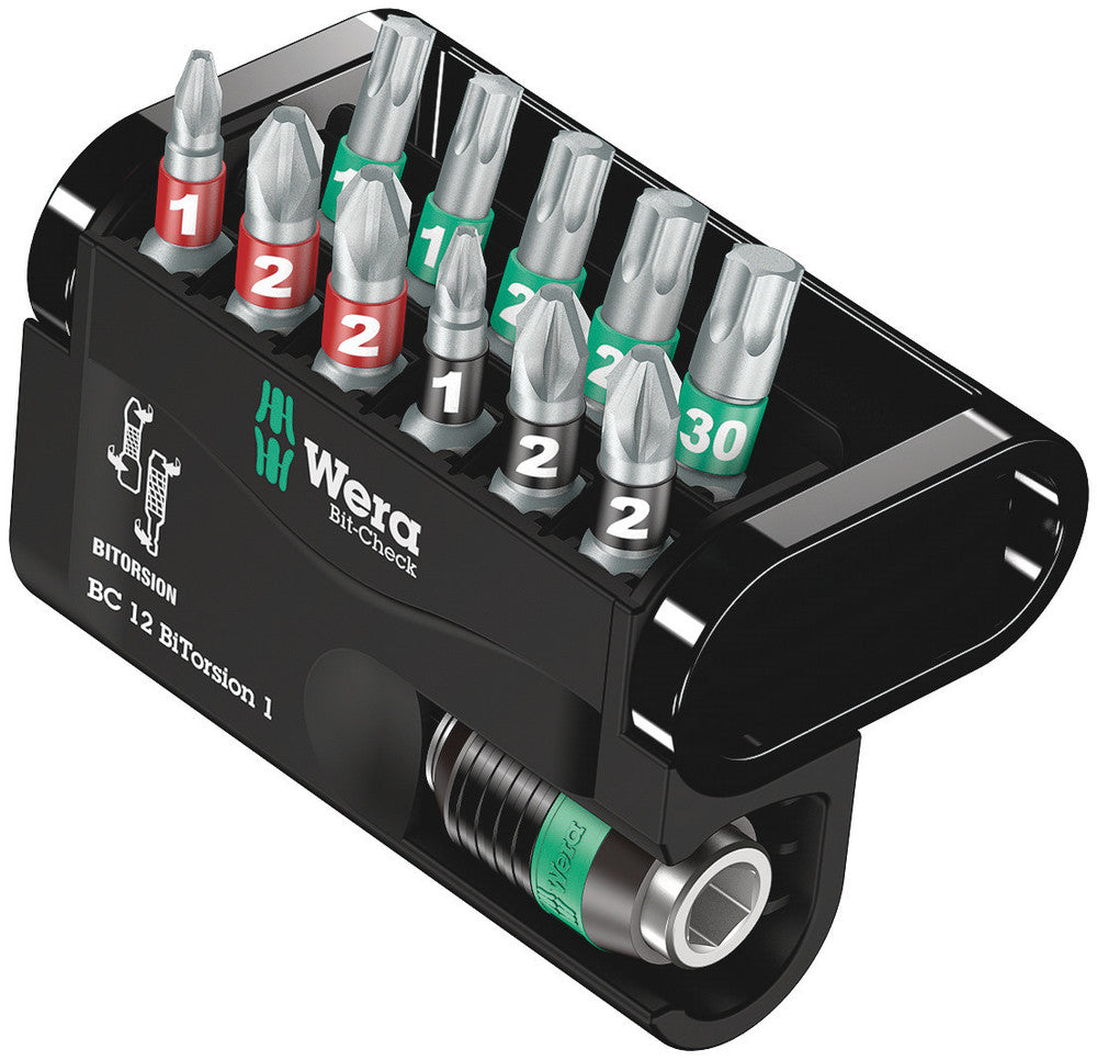 WERA 05057420001 BIT-CHECK 12 BITORSION 1 BITS-ASSORTMENT