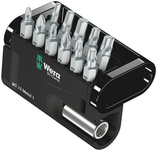 WERA 05057424001 BIT-CHECK 12 METAL 1 BITS ASSORTMENT