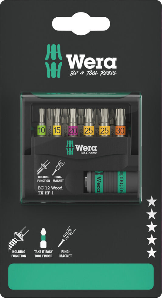 WERA 05073641001 BIT-CHECK 12 WOOD TX HF 1 (SB)