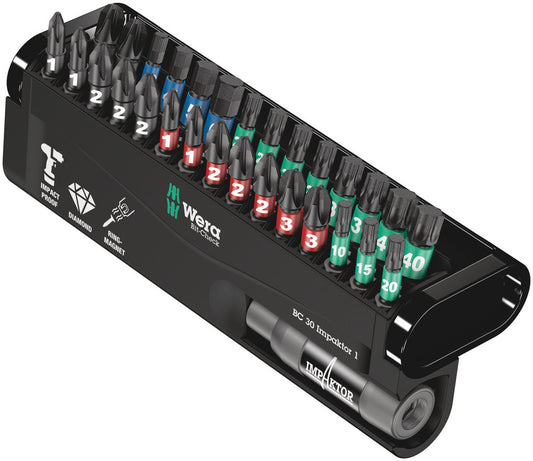 WERA 05057690001 BIT-CHECK 30 IMPAKTOR 1 BITS-ASSORTMENT