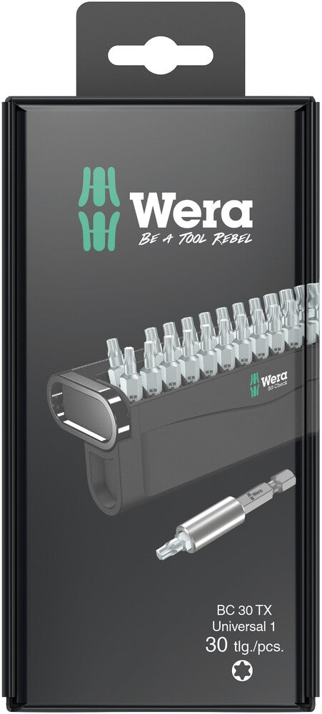 WERA 05057900001 Bit-Check 30 TX Universal 1 SB, 30 pieces