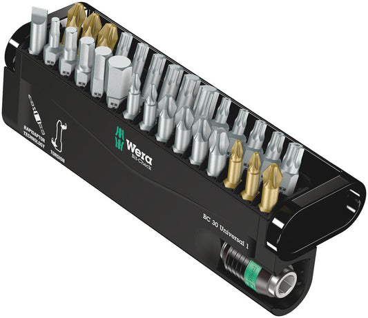 WERA 05056440001 BIT-CHECK 30 UNIVERSAL 1 BITS ASSORTMENT