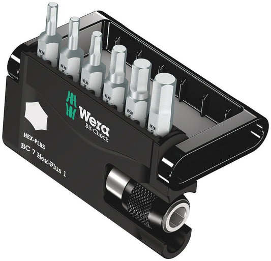 WERA 05056168001 BIT-CHECK 7 HEX-PLUS 1 BITS ASSORTMENT