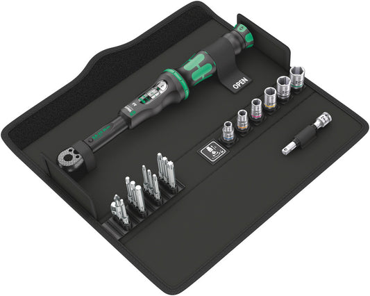 WERA 05130110001 CLICK-TORQUE A6 IN TEXTILER BOX MIT BITS + NÜSSEN