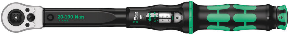 WERA 05075625001 CLICK-TORQUE C2 PUSH-THRU TORQUE WRENCH DRIVE 20 - 100 NM