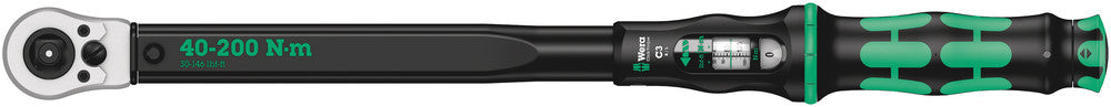 WERA 05075626001 CLICK-TORQUE C3 PUSH-THRU TORQUE WRENCH DRIVE 40 - 200 NM