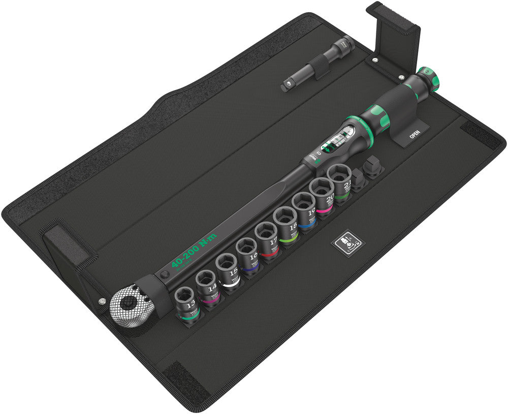 WERA 05075681001 CLICK-TORQUE C 3 SET 2 CLICK-TORQUE WRENCH IN TEXTILE BOX + SOCKETS