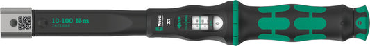 WERA 05075657001 Click-Torque X 7 torque wrench for insert tools, 10-100 Nm, 14x18 x 10-100 Nm