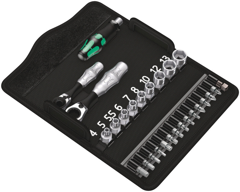 WERA 05135918001 KRAFTFORM KOMPAKT ZYKLOP MINI 2 ZYKLOP MINI RATCHET SET 22 PCS.