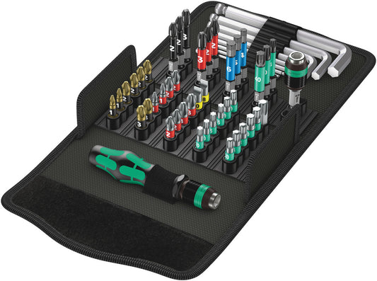 WERA 05057460001 KRAFTFORM KOMPAKT 100 BITS ASSORTMENT WITH BITHOLDING S/DRIVER