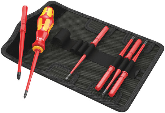 WERA 05003475001 KRAFTFORM KOMPAKT VDE 7 EXTRA SLIM 1 BIT SET WITH HANDLE AND INTER-CHANGEABLE BLADES