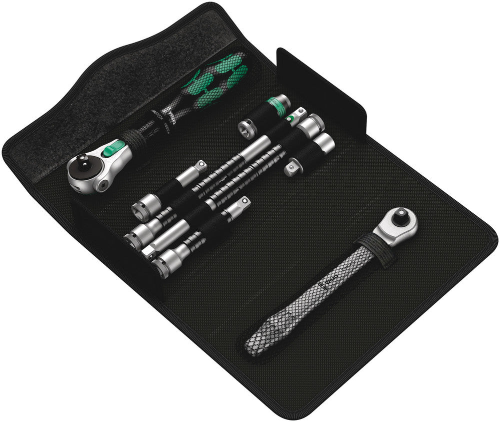 WERA 05135949001 KRAFTFORM KOMPAKT ZYKLOP MS1 METAL/SPEED 1/4 ZYKLOP 1/4 DR. RATCHET SET 8PCS