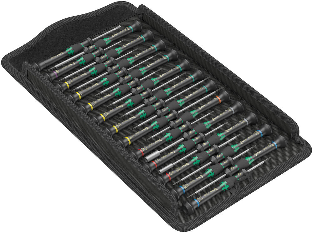 WERA 05134000001 KRAFTFORM MICRO BIG PACK 1 25 X MICRO SCREWSDRIVERS IN TEXTILE POUCH