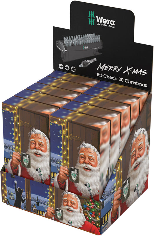 WERA 05135809001  BIT-CHECK 30 CHRISTMAS 2023 (DISPLAY CONTAINS 10 SETS)